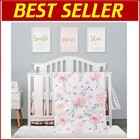 New Listing4-Piece Floral Crib Bedding Set - Safe, Stylish & Machine Washable for Nursery