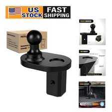 Heavy-Duty 4" Offset Gooseneck Ball Extender for B&W Trailers, 20,000 lbs GTW