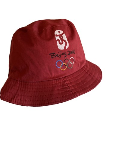 Beijing 2008 Olympics Red Bucket Hat 