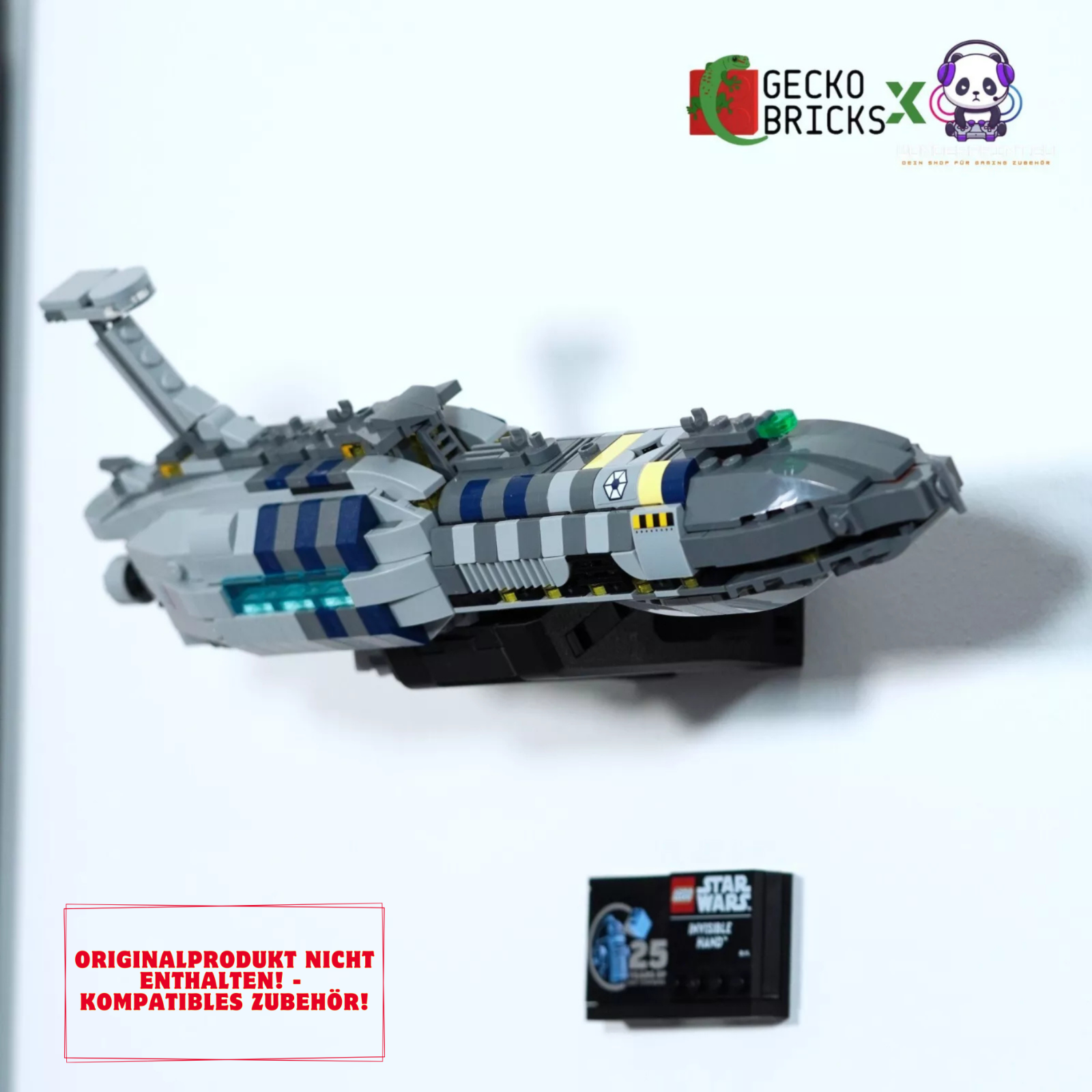 Wandhalterung Halter Display passend für LEGO® Star Wars Invisible Hand 75377
