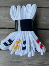 5 Pk TUBE SOCKS COTTON 5 COLORS 2 STRIPES 20.5" LONG USA Made OLD SCHOOL