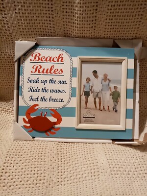 China Malden International Designs Beach Rules Crab Photo Frame W Stripes