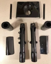 Harley Davidson Fat Boy Front fork sliders/legs/covers 2000-06 GLOSS BLACK SET