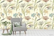 3D Floral Pattern Wallpaper Wall Mural Removable Self-adhesive Sticker 981