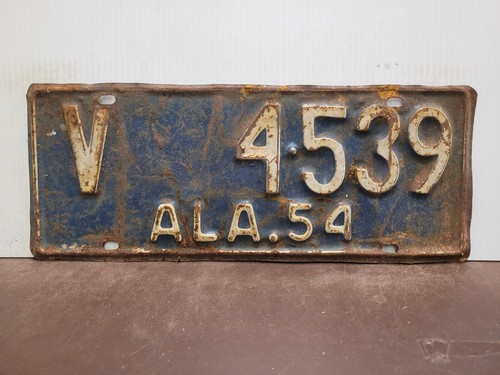 1954 Alabama DEALER License Plate Tag | eBay