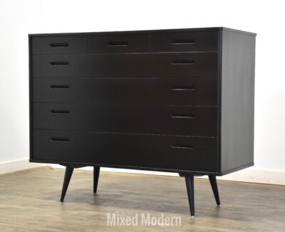 Edward Wormley for Dunbar Ebonized Black Dresser Chest Mid Century Modern |  eBay