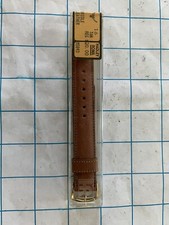 16mm Hadley Roma MS843 watch band, Light Brown Bridle Leather, New Old Stock