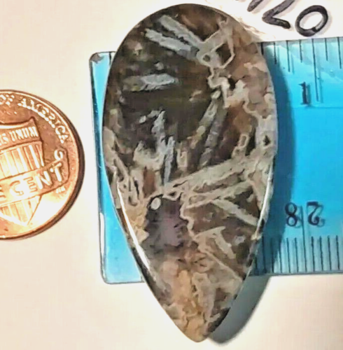 Türkischer Stab Achat PS Natur Cabochon, Birne Lose Schmuck Edelsteine 36,29 Kt - Bild 8 von 12