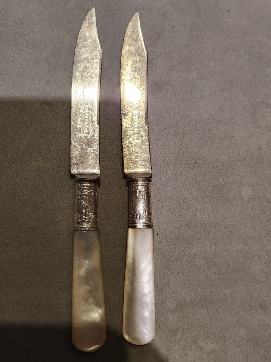 Mother-of-Pearl Handle Sterling Bread Butter Fruit Cheese Knife