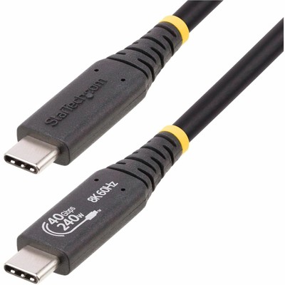 StarTech.com 50cm [1.6ft] USB4 Cable, USB-IF Certified USB-C Cable, 40 Gbps,