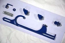 Carburetor Throttle Cable Bracket Kit - Blue w/ Return Springs and Mount