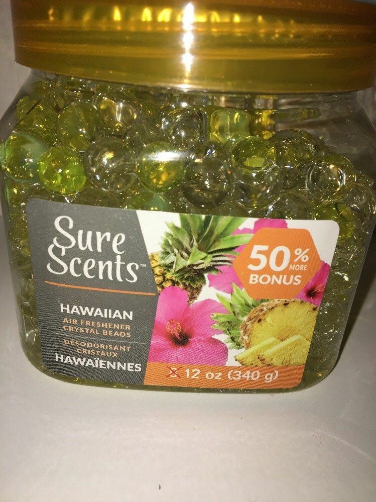 Sure Scents Hawaiian Crystal Gel Beads Air Freshener Fragrance Home
