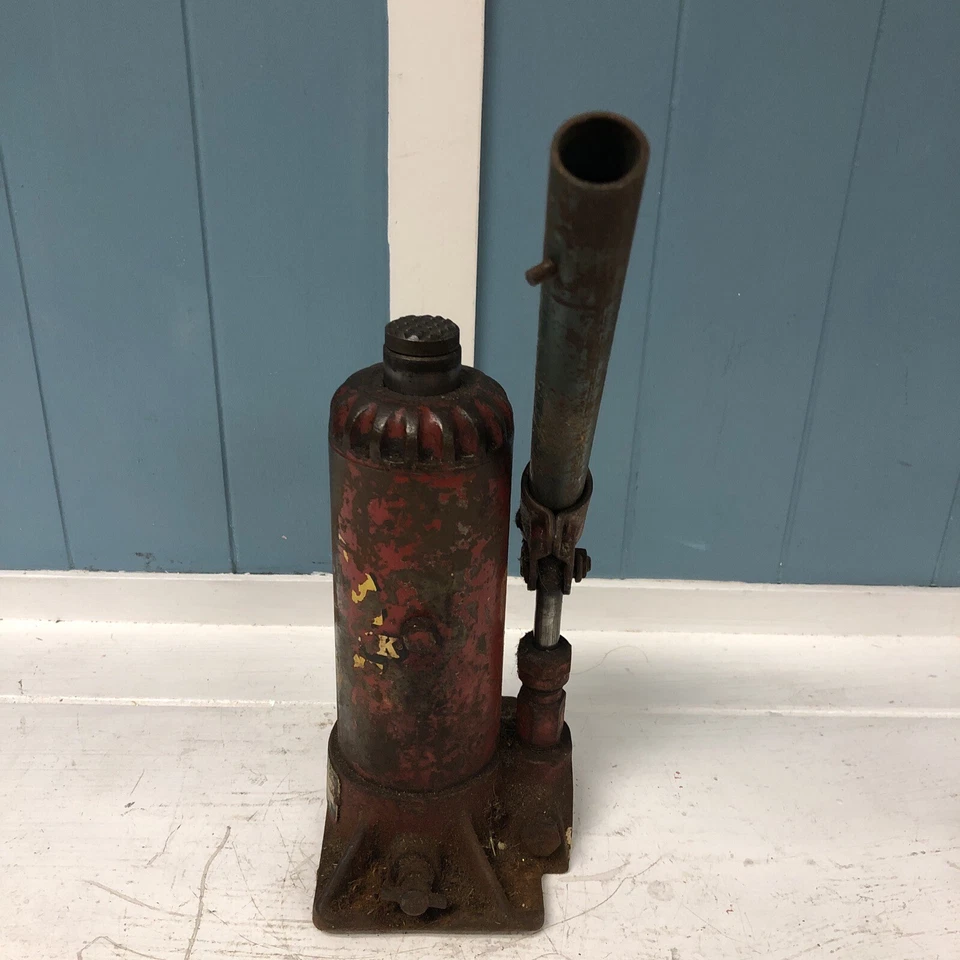 Vintage Blackhawk Jack Mfg 5 Ton Hydraulic Bottle Barnfind *READ Car Tool - Image 3 of 4