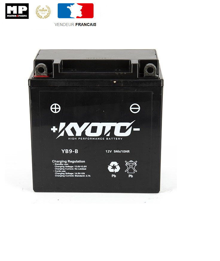 Batterie moto YB9-B 12V 9Ah GEL pour démarrer votre scooter chaque matin