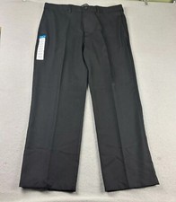 Haggar Pants Mens 40X30 Black Cool 18 Classic Fit Flex Waist Lightweight NWT