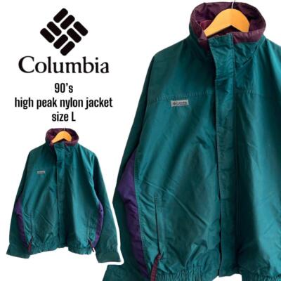 Vintage 90s Columbia Nylon Jacket in Green Men's Size L Made in