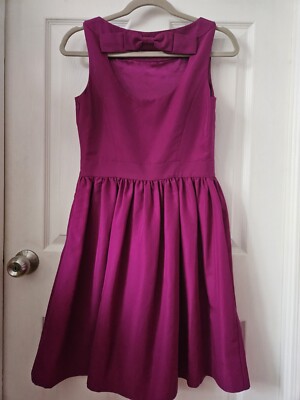 ted baker dress purple Ted Baker Purple Keyhole Back Bow Detail Dress Size 2