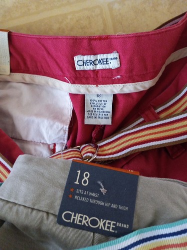 Cherokee Women's Shorts Size 18 NEW LOT OF 2 - Picture 2 of 3