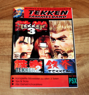 Tekken 1 2 3 PSX Sammelband Komplettlösungsheft Guide Movelistend Lösungsbuch .
