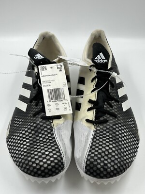 Adidas Men's Sz 12 Adizero Ambition 4 Cleat Running Shoe Core Black/Ftwr White