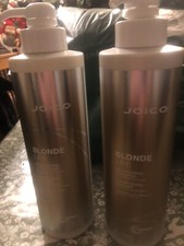 Joico professional shampoo and conditioner Blonde Life Brightening 2x1ltr pumps