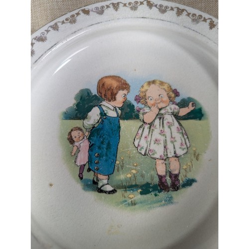 D.E. McNicol Vintage Baby Teller 8" Durchmesser 1 1/2" tief Keramik Campbell Suppe Kinder - Bild 10 von 10