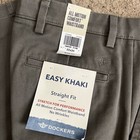 NWT DOCKERS Easy Khaki Straight Fit Flat Front Comfort Waistband Tan-Sz 32 x 34