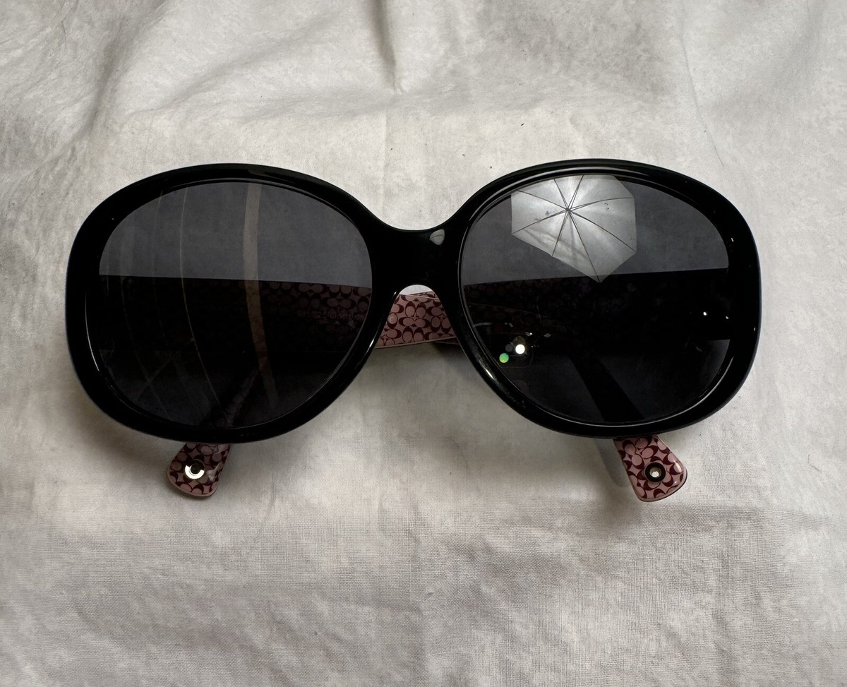 COACH SUNGLASSES HC8038 L025 GORGINA Coach HC 8038 L025 5034/11 Gorgina Oval Black Sunglasses 58  main image 3