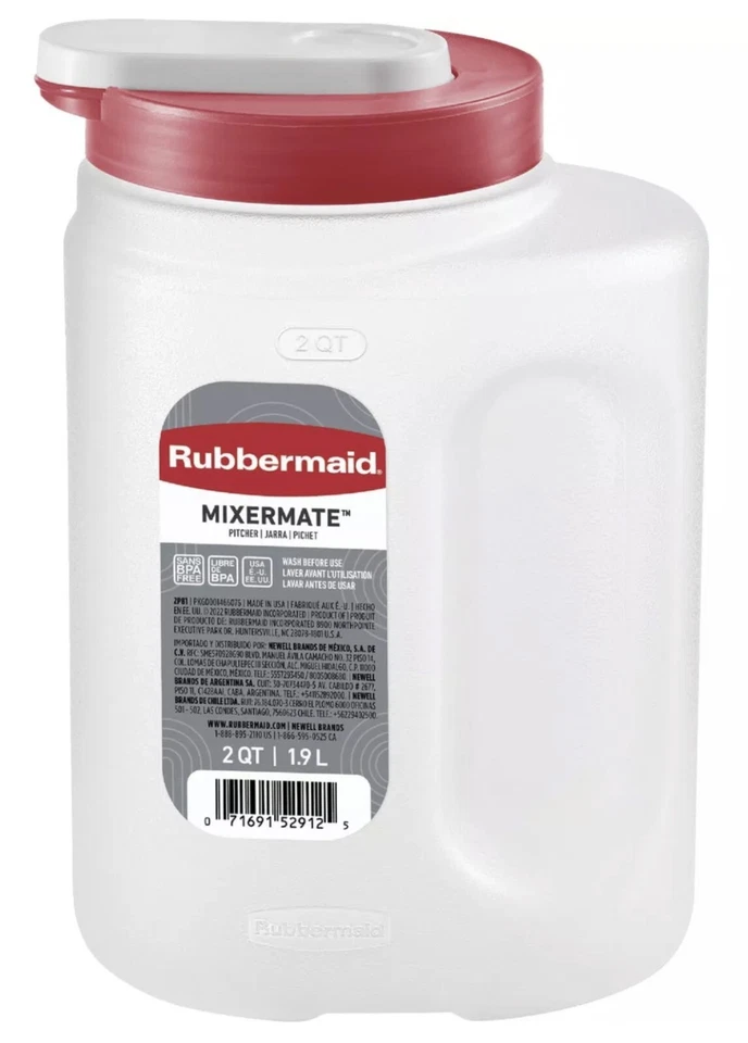 Rubbermaid® Mixermate™ 2122604 See Thru герметичный кувшин, 1 галлон прозрачный - Изображение 3 из 4