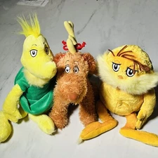 Lot of 3 - Dr Seuss Kohls Cares Plush - Max - Sneetch - Lorax