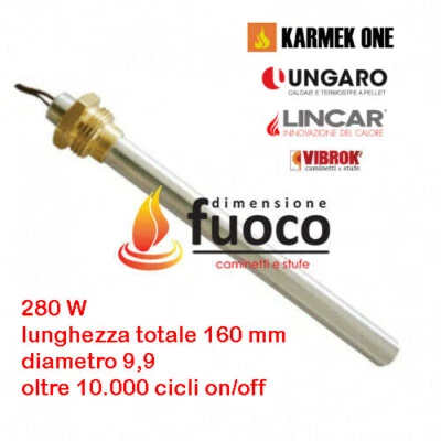 HT CANDELETTA STUFA PELLET UNGARO - VIBROK - LINCAR - KARMEK ONE - LINCER Cod.1007