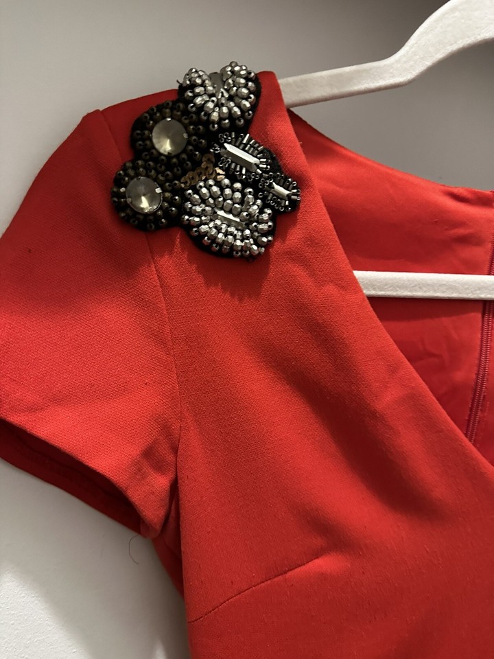 Red zara dress size small perfect for Occasion /wedding/party/xmas