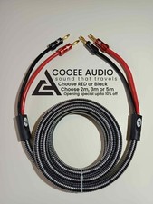 High Quality 12AWG Speaker Cables OFC with Banana Plugs Oz Stock | Cooee Audio