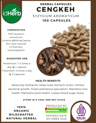 [idHerb] Kräuter KAPSELN Syzygium Aromaticum Cengkeh Natürliche Bio Kräuter