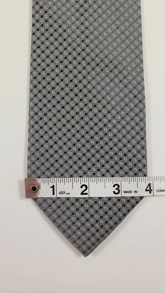 Corbata Beverly Hills Polo Club para hombre patrón azul y gris Foto 4 de 4