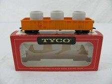 Vintage TYCO HO Diecast Chassis X159 Union Pacific Gondola Car w/ Pipe Load EX