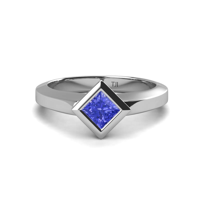 Princess Cut Tanzanite Solitaire Engagement Ring ct 14K Gold JP:34112