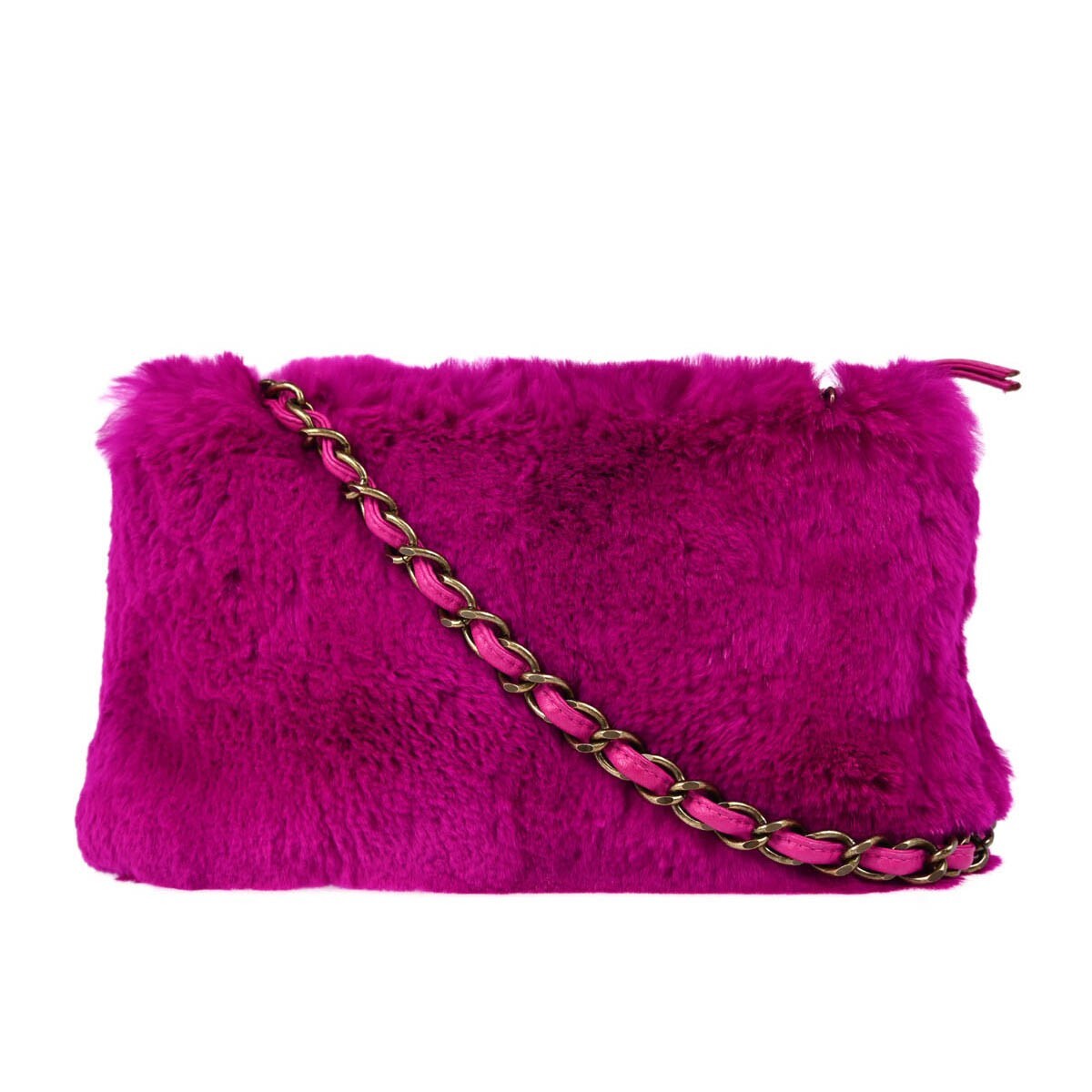 Chanel Purple Fur Lambskin Shoulder Bag 153380 | eBay