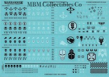 Warhammer 40k Heresy Space Marine Chaos TRANSFER SHEET Salamander Iron Warriors
