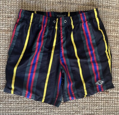Pacsun Swim Trunks Small Junior Size Striped Retro Lined