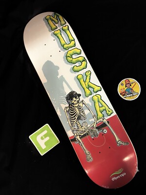 RARE Shorty s Chad Muska Skeleton Red Silhouette Skateboard Deck Skeletor LE