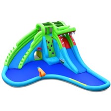 7-in-1 Kids Inflatable Bounce House Water Slide Splashing Pool Without Blower