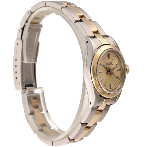Rolex Oyster Perpetual 67183 Steel & Gold Ladies 24mm Papers 1992 - Picture 8 of 8