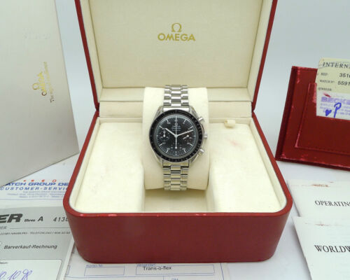 Omega Speedmaster Reduced Automatic Chronograph 39mm - 35105000 - Full Set - Top - Picture 1 of 16