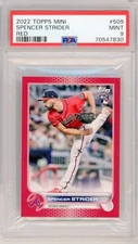 2022 Topps Mini SPENCER STRIDER RC Rookie RED Parallel Gem Mint PSA 9 5/5