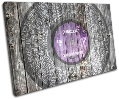 Evanescence Bring me to Life Vinyl Musical SINGLE Leinwand Kunst Bild drucken