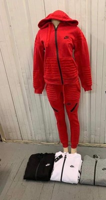 red nike sweatsuit womens