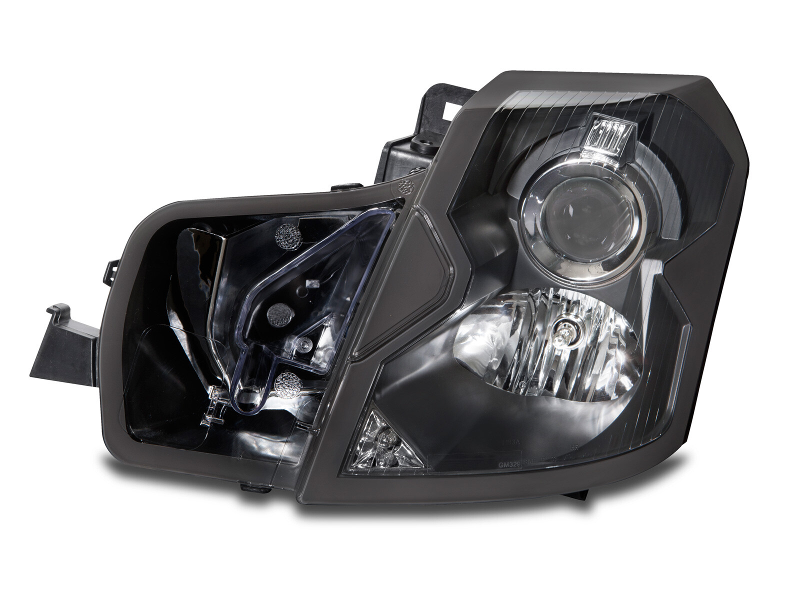 Fits 03-07 Cadillac CTS Halogen Dark Gray Headlight Headlamp Driver Side