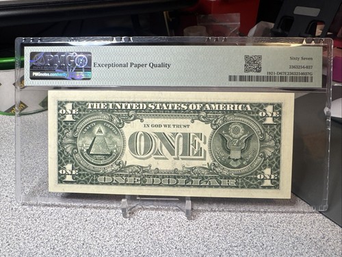 🤯 1995 $1 Federal Reserve Note - PMG 67 EPQ - Low Serial Number 00000560 - Picture 5 of 8