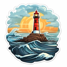 XXXL 60x60 cm car decal sticker lighthouse sticker